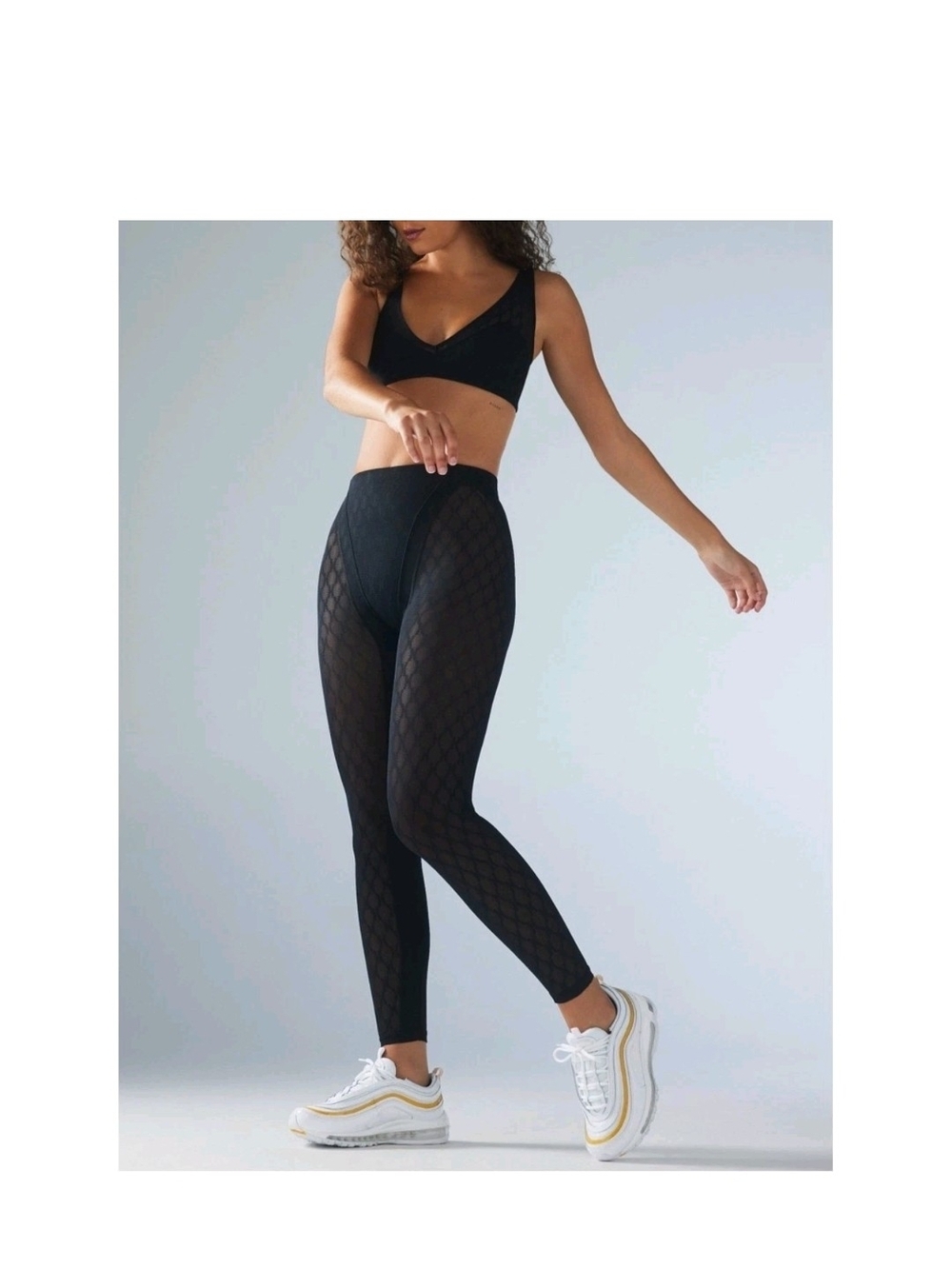 Savage X Fenty Black Diamond-Textured High-Waist Leggings Size 3x